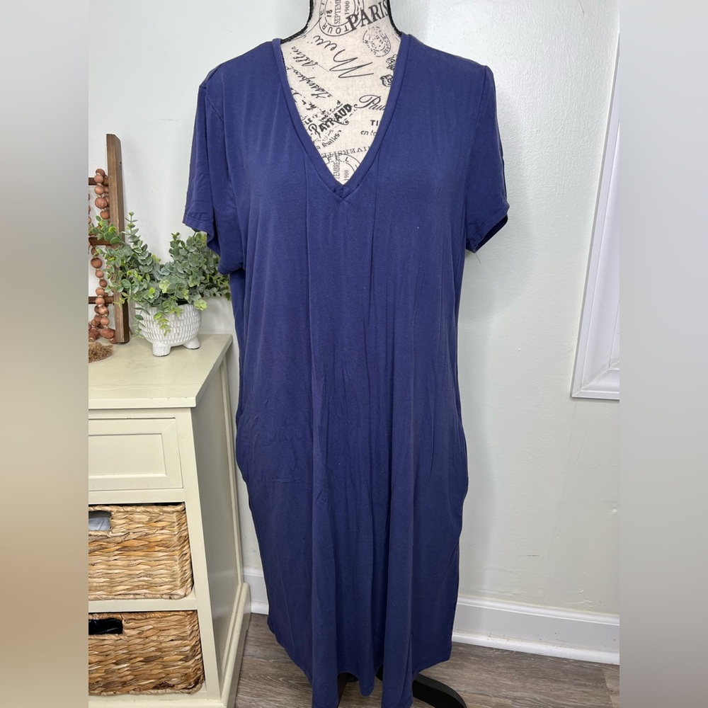 Premise Deep Royal Blue T-shirt Dress with pockets